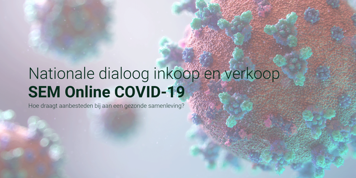 Banner SEM Online Nationale dialoog inkoop en verkoop SEM Online COVID-19