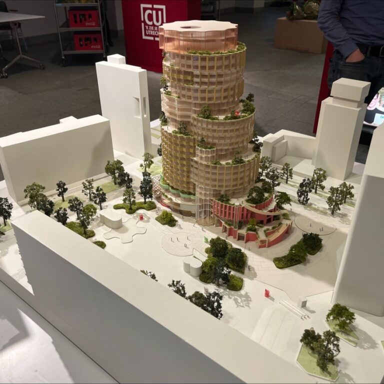 Mock-up van het beoogde Jaarsbeurspleingebouw