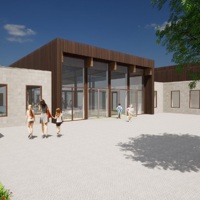 Artist impression van kindcentrum De Doorslag